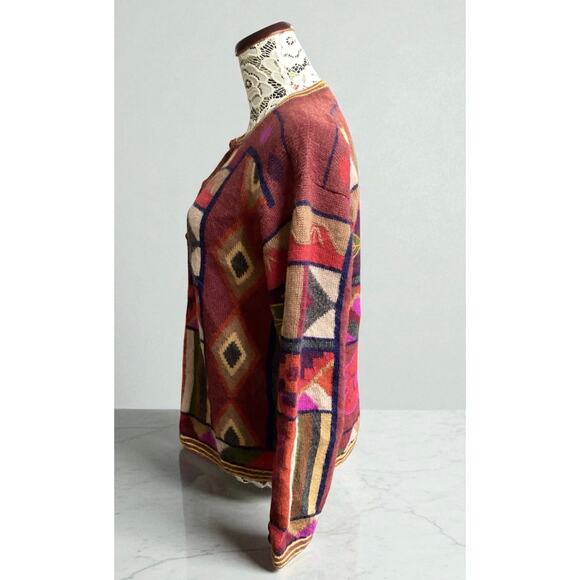 Alpaca Collection Inca maki Peruvian sweater cardigan 100% alpaca sz M - Picture 4 of 9